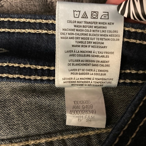 022 Ariat Denim Turquoise Embroidered Jeans Size 29 - Picture 5 of 10